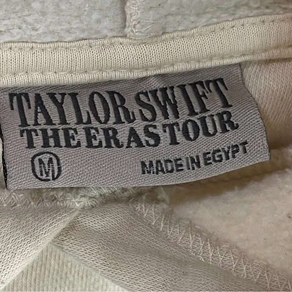 Taylor Swift Cream Beige Eras Tour Hoodie Official Tour Merchandise Size Medium - Picture 3 of 12
